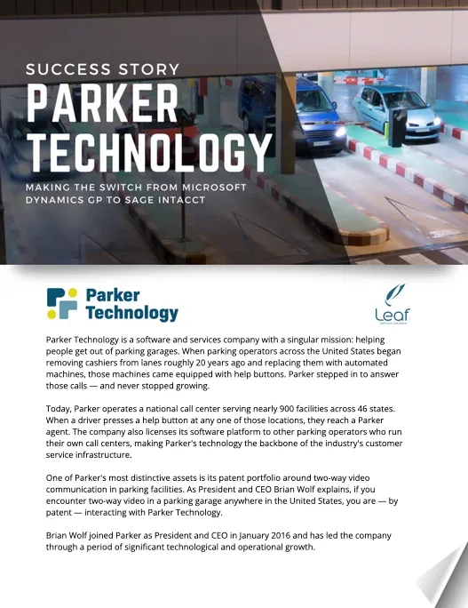 Parker Technology Success Story